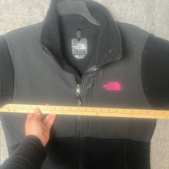 The North Face Women Size Large Pink Ribbon Denali 2 Full Zip black Jacket - Picture 8 of 8